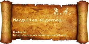 Margulies Algernon névjegykártya